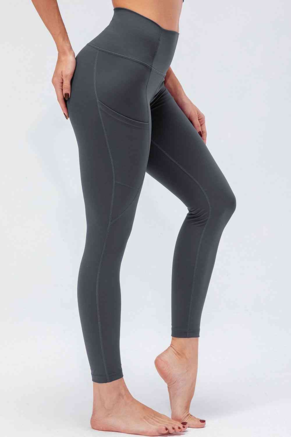 Breathable Wide Waistband Active Leggings with Pockets – So Pretty  Collective