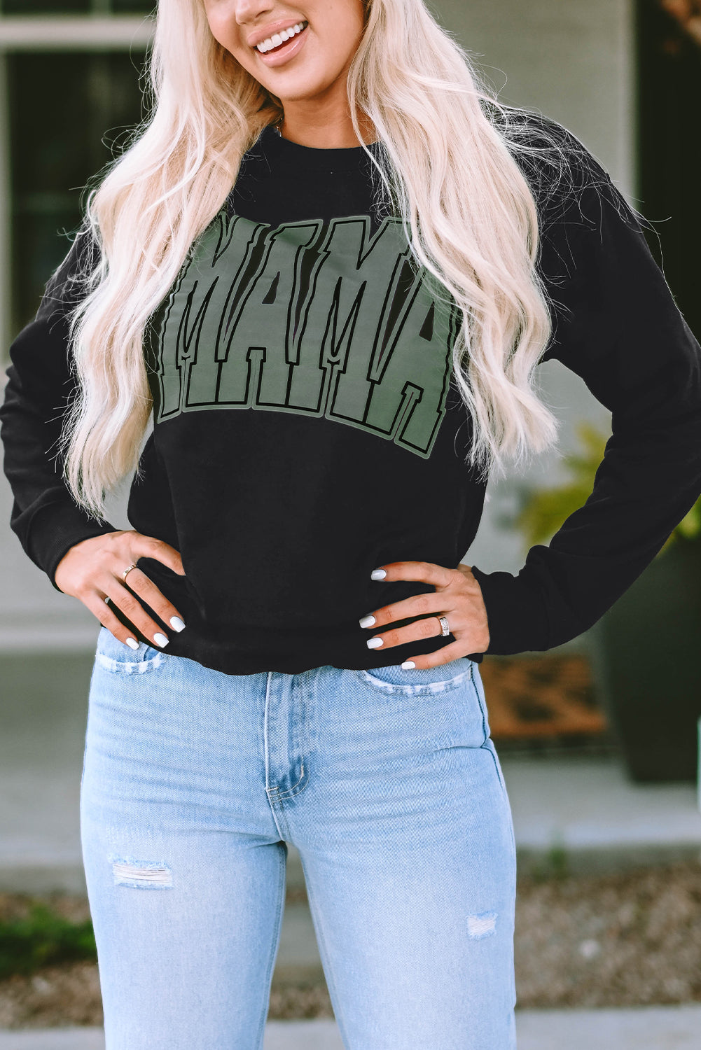 Mama Varsity Crew Neck Sweatshirt