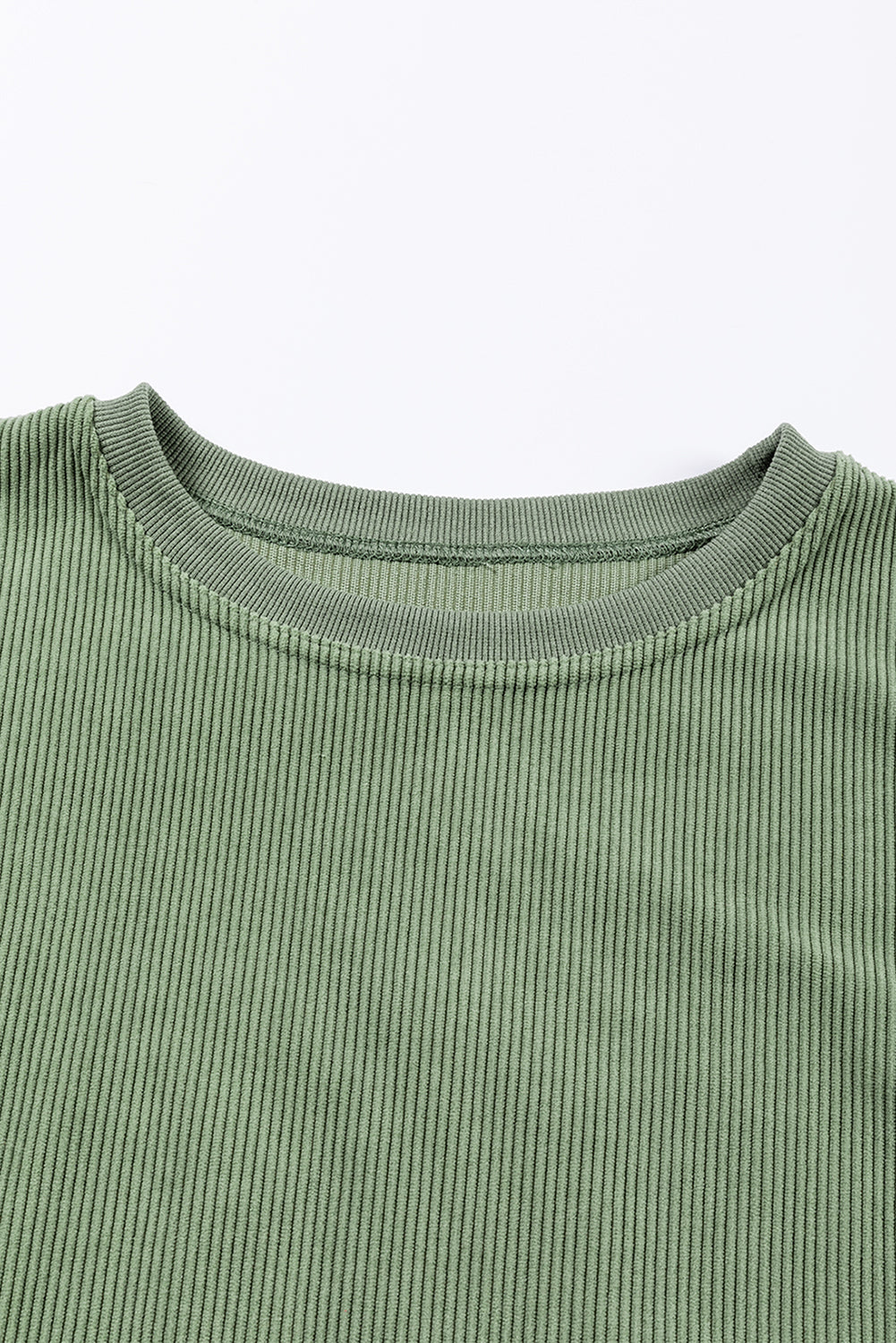 Ribbed Corded Oversized Sweatshirt