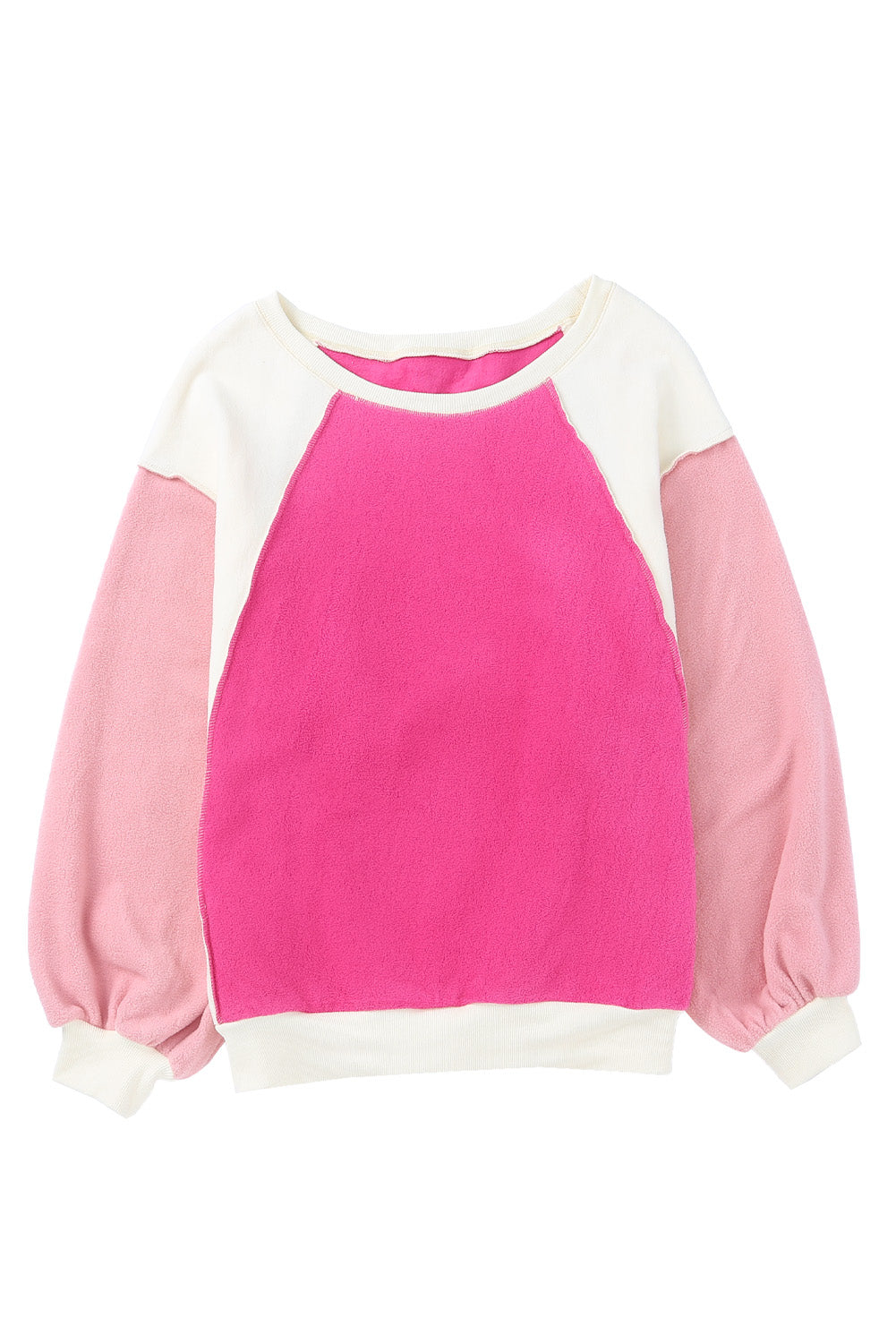 Colorblock Long Sleeve Fleece Sweatshirt