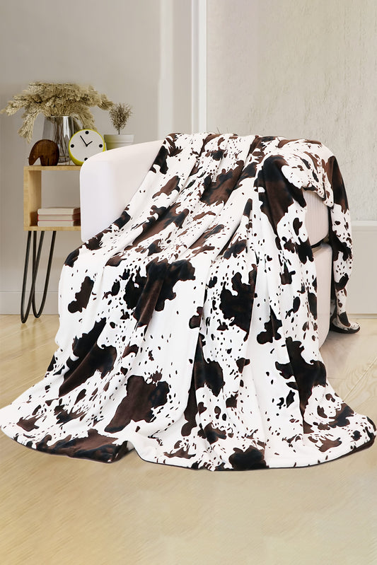 Multi-Color Cow Spots Plush Blanket