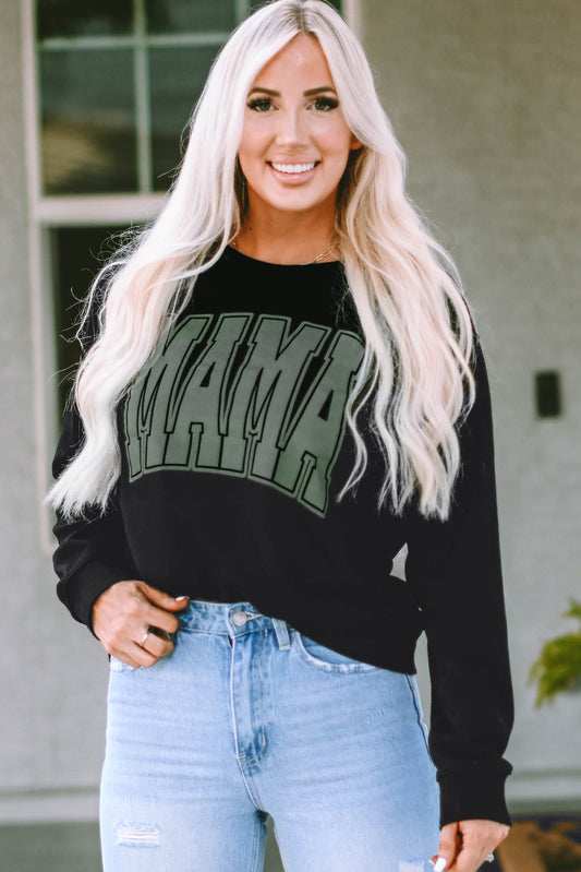 Mama Varsity Crew Neck Sweatshirt