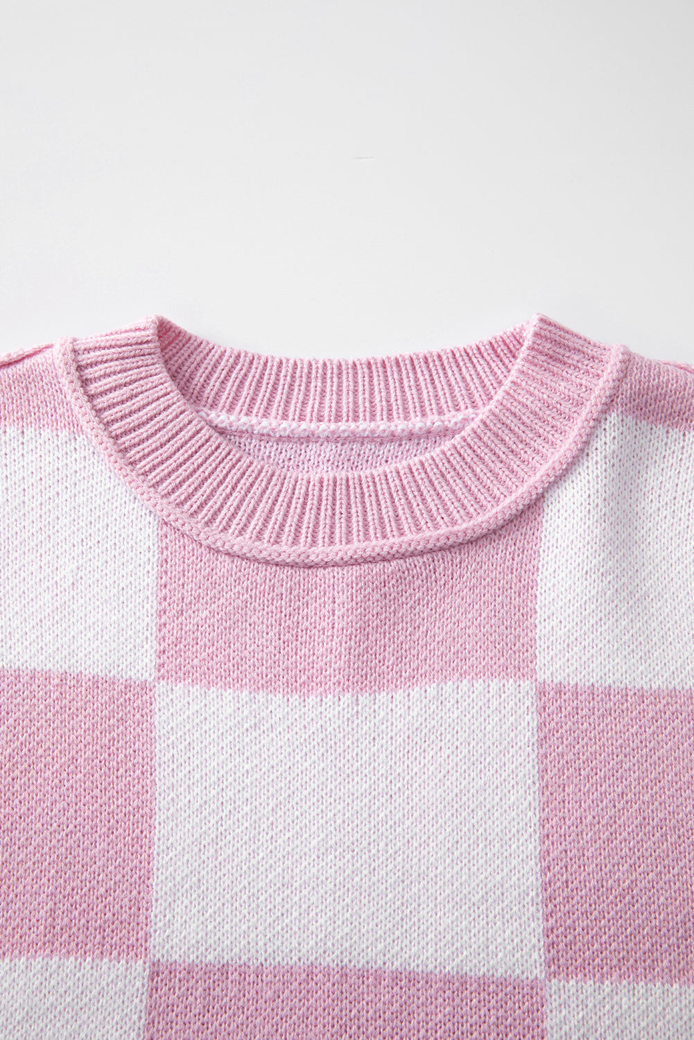 Checkered Bishop Sleeve Sweater