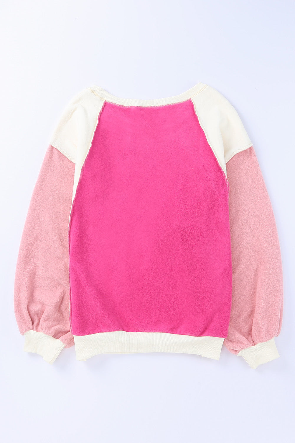 Colorblock Long Sleeve Fleece Sweatshirt