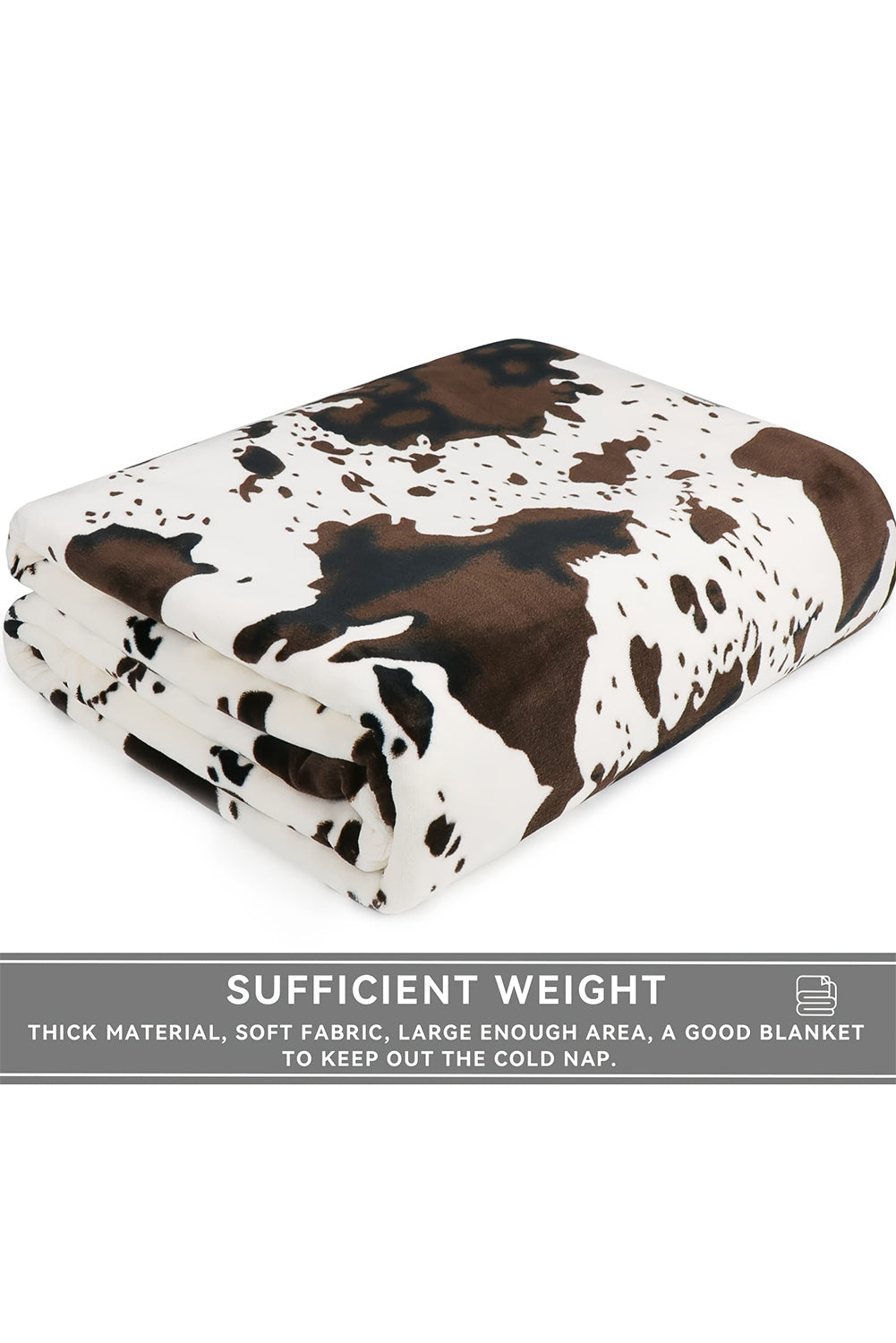 Multi-Color Cow Spots Plush Blanket