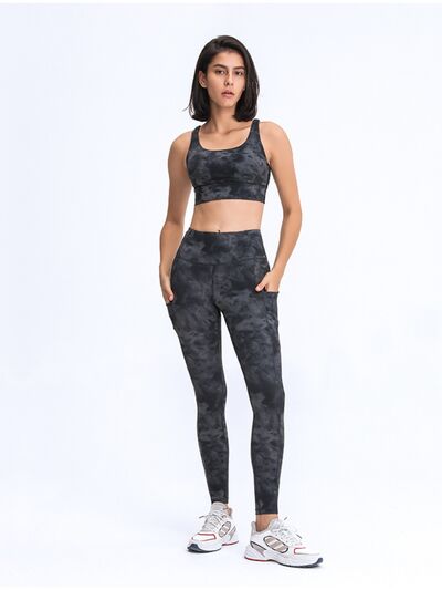 Double Take Wide Waistband Leggings with Pockets