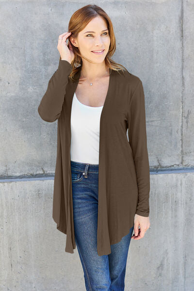 Basic Bae Open Front Long Sleeve Cardigan