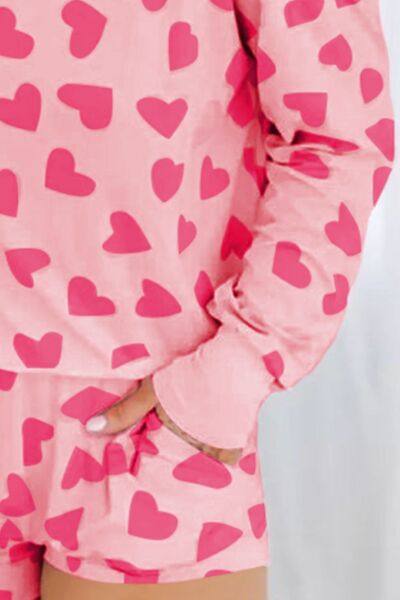 Heart Print Lounge Set