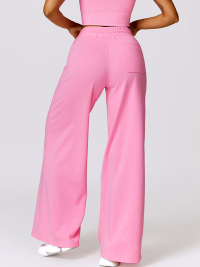 Drawstring High Waist Active Pants