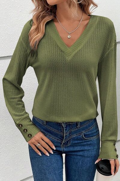 V-Neck Long Sleeve Shirt